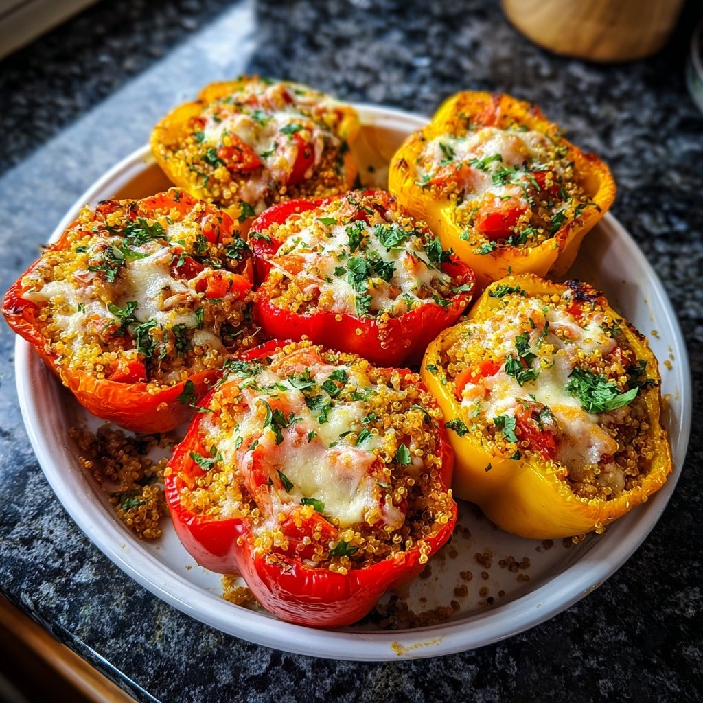Stuffed Bell Peppers with Quinoa