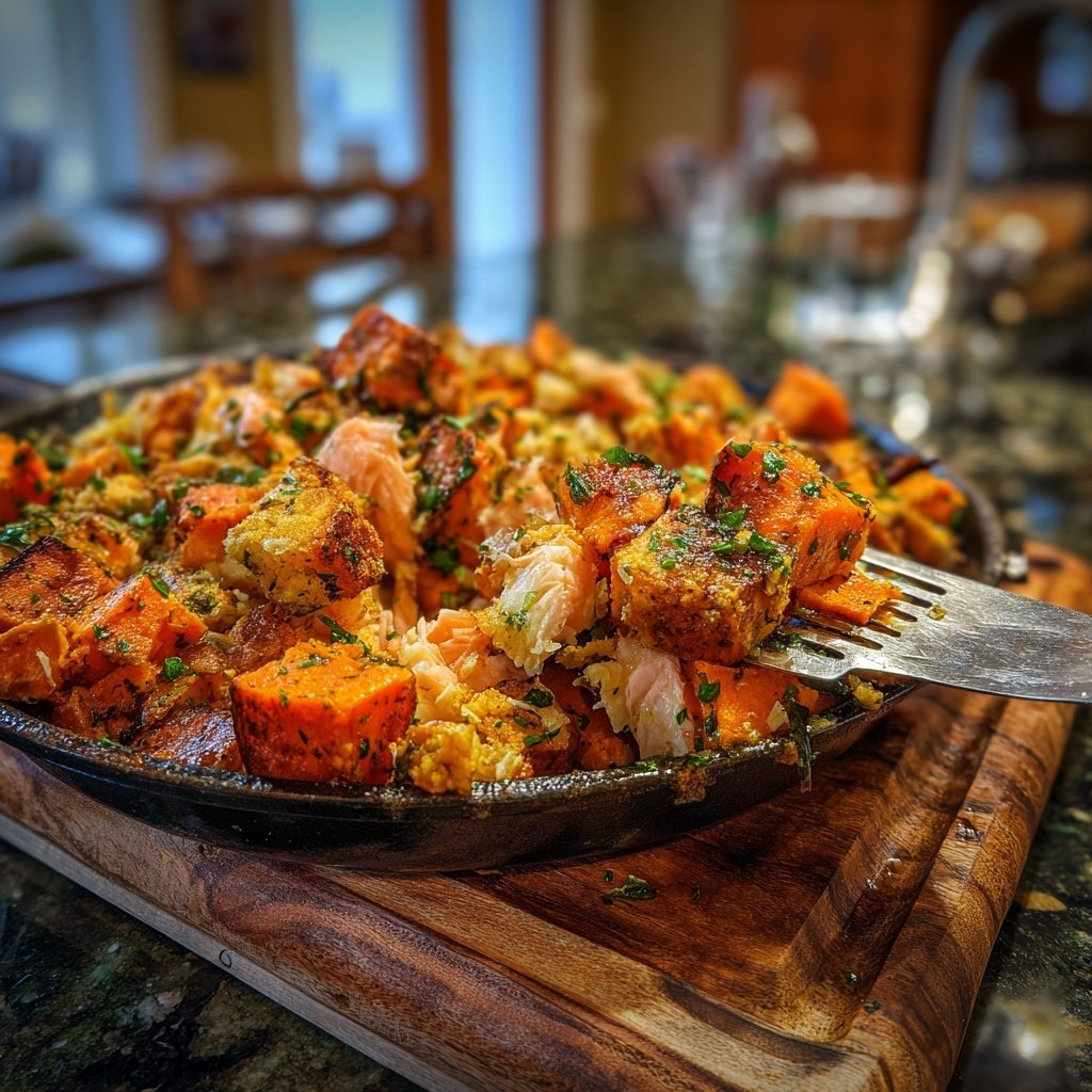 Salmon and Sweet Potato Hash