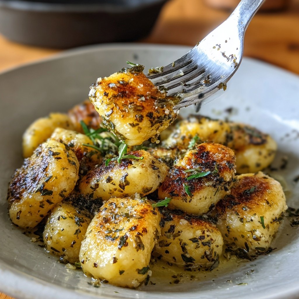 Buttery Garlic Herb Gnocchi