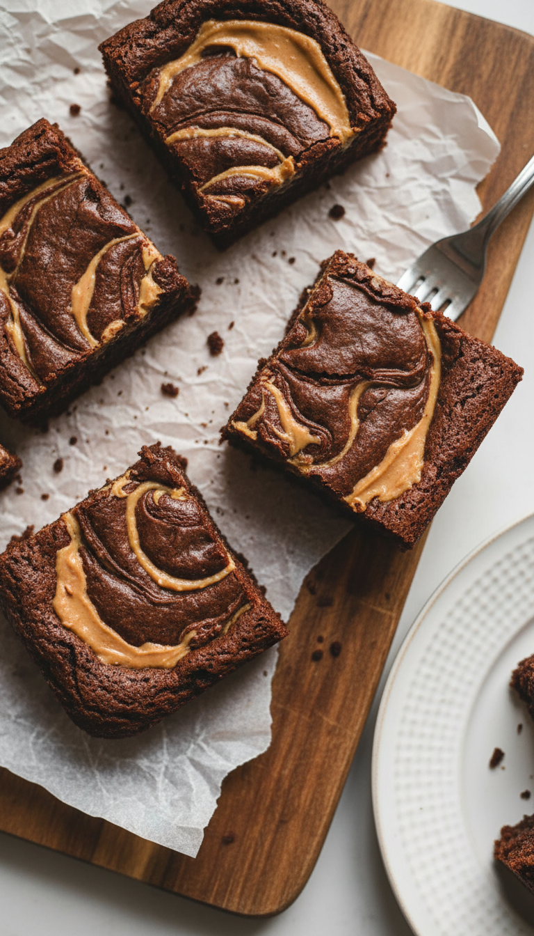 Sourdough Brownies with Peanut Butter
