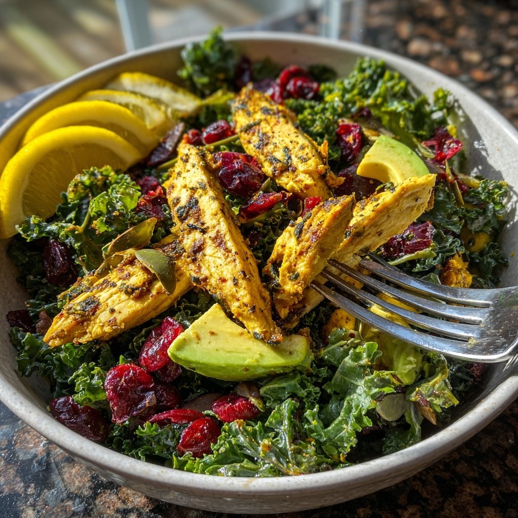 Winter Spa Salad Lemon Chicken