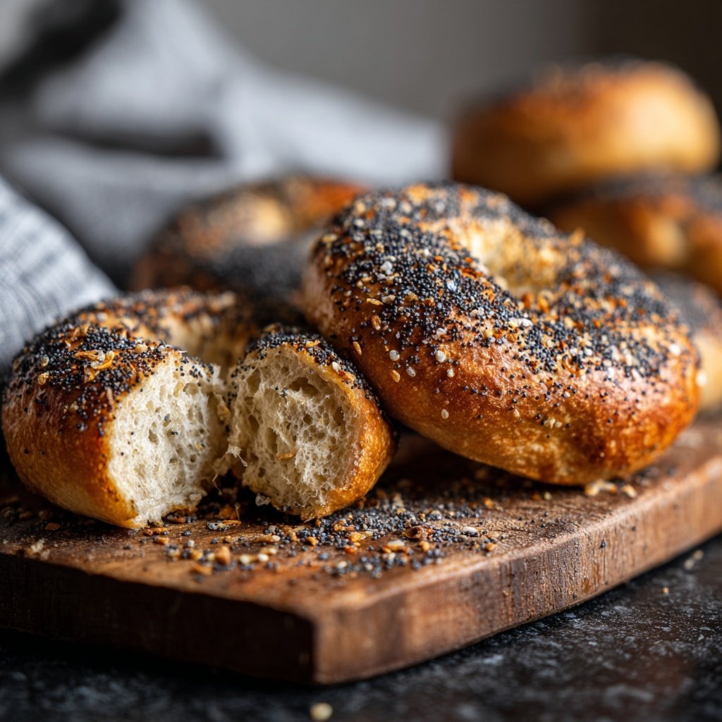 Protein Bagels with Poppy Seeds Traditional