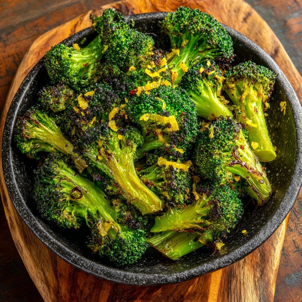 Lemon Garlic Roasted Broccoli