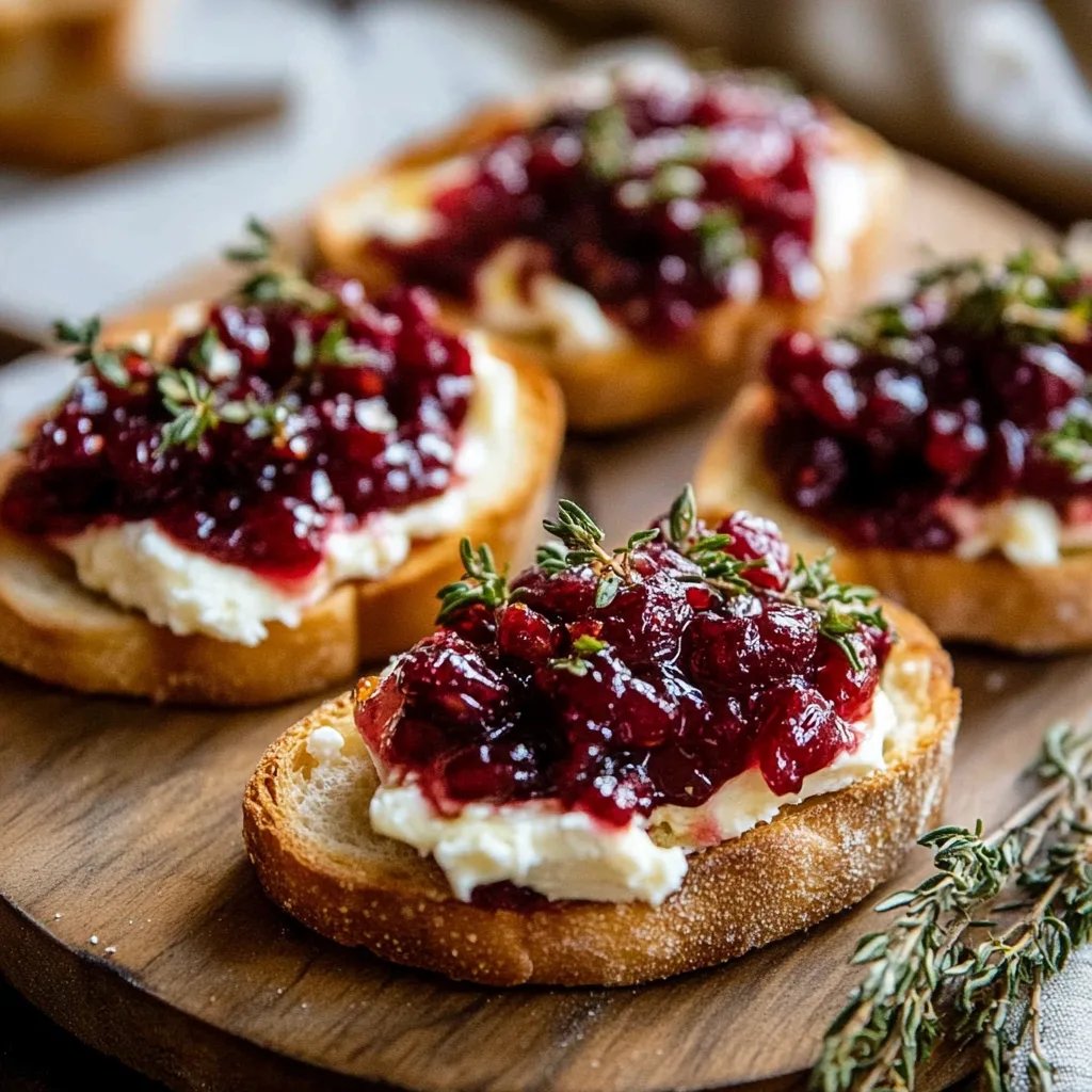Cranberry and Brie Crostini