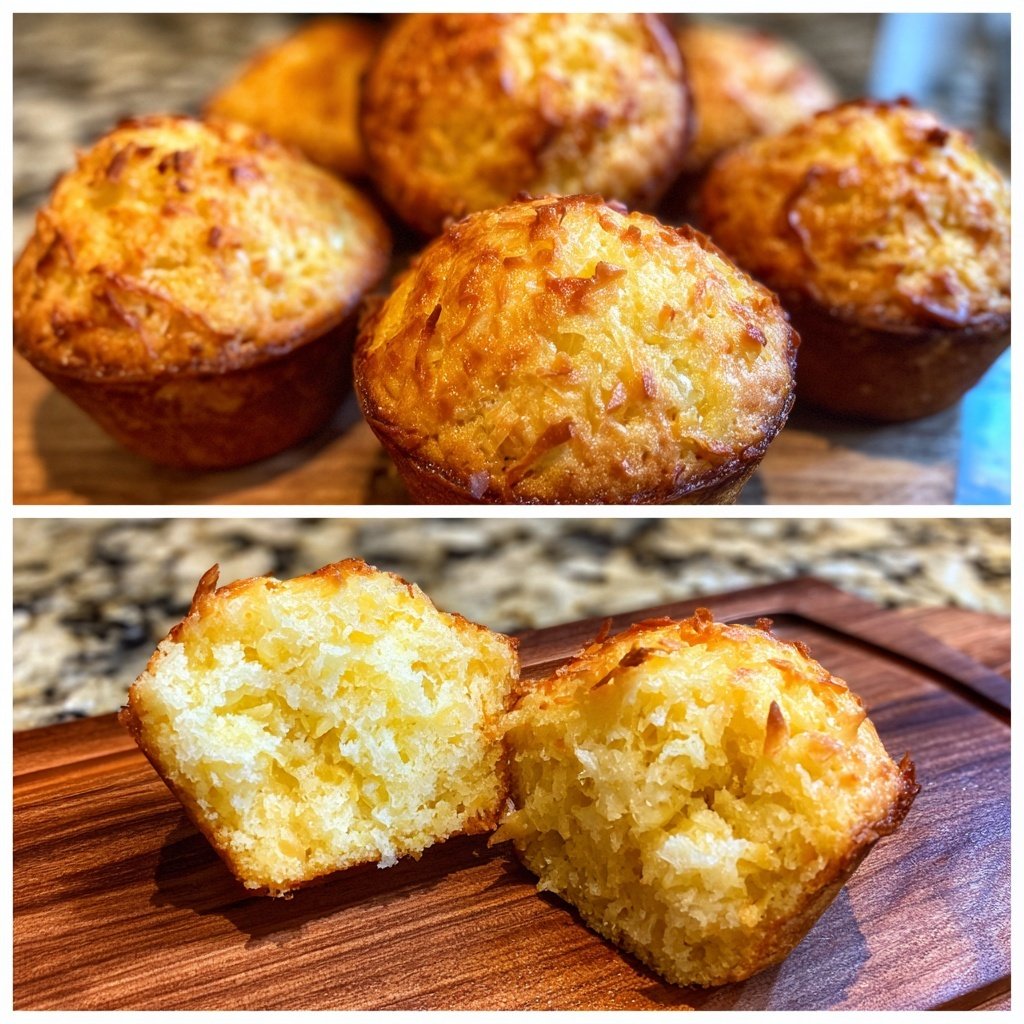 Moist Coconut Lemon Muffins