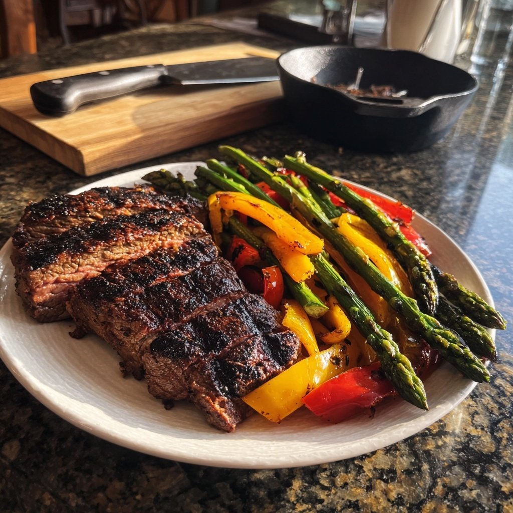Grilled Steak Veggie Plate