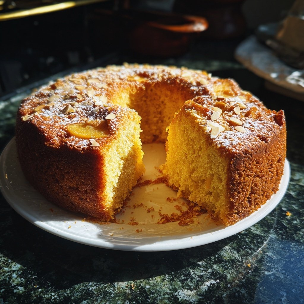 Saffron Cake White Peach Cinnamon