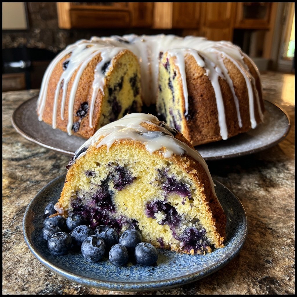 Vanilla Poppyseed Cake Blueberry