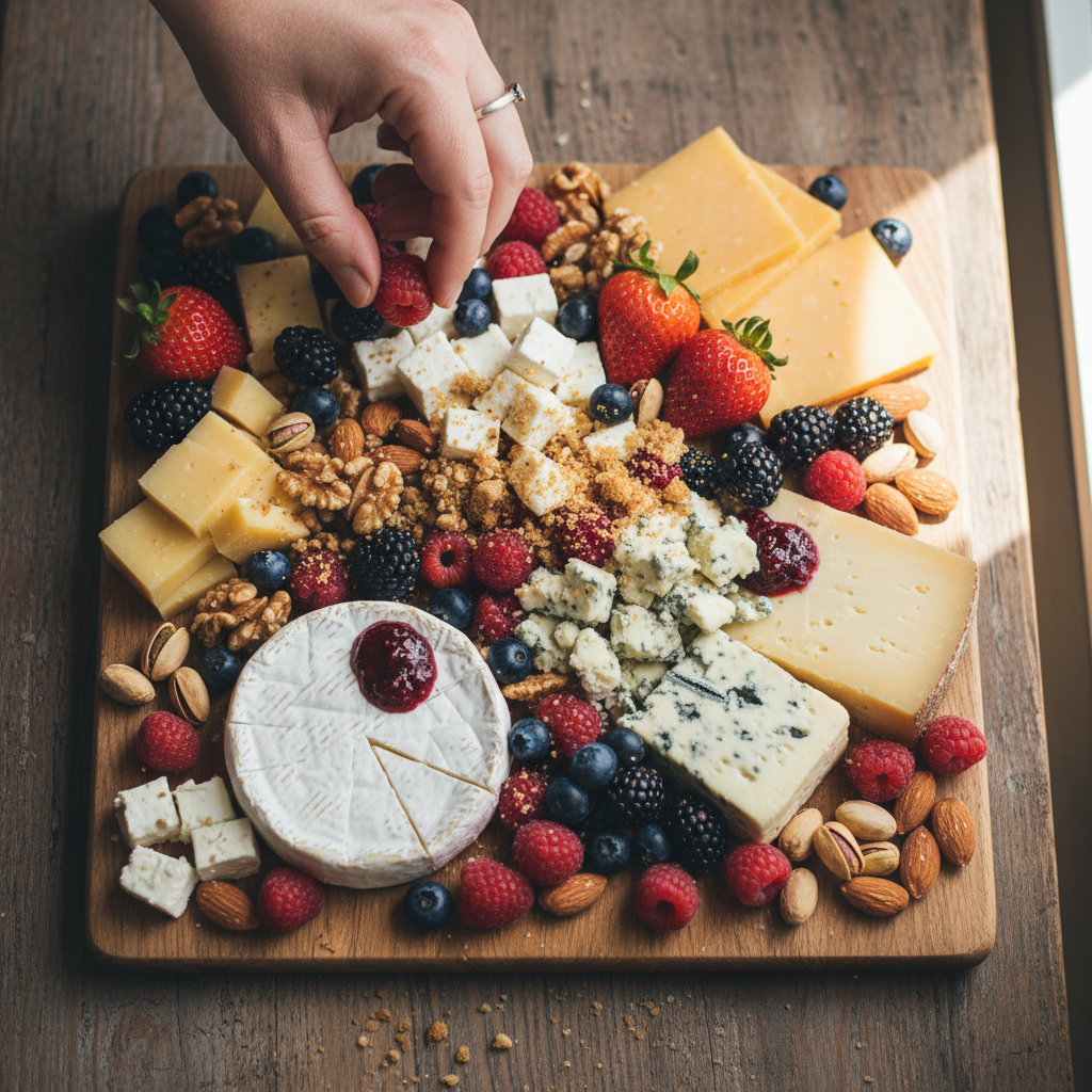 Sophisticated Cheese and Berry Board