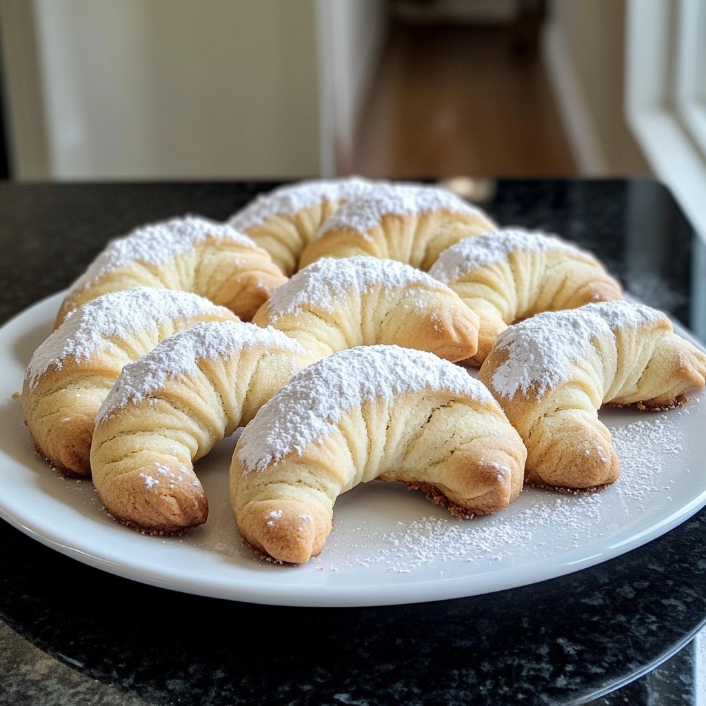 Buttery Vanilla Crescent Cookies