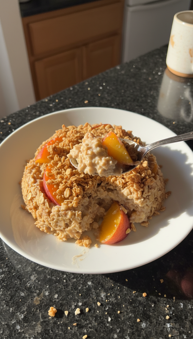 Peach Crisp Overnight Oats