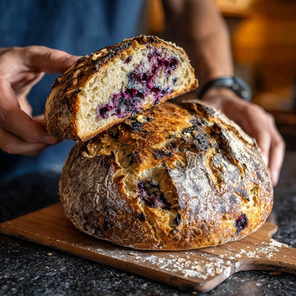 Citrus Blueberry Lemon Sourdough Dutch Oven Loaf