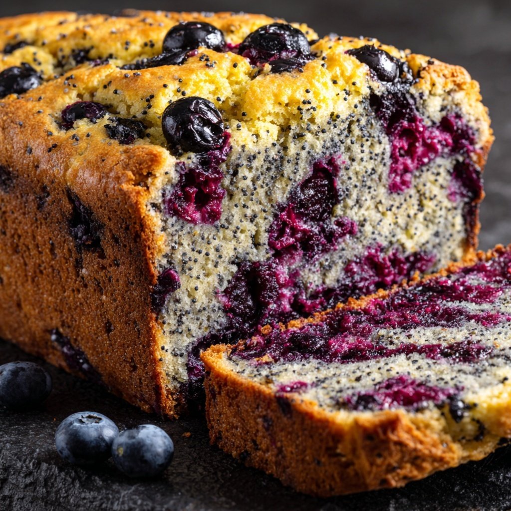 Lemon Blueberry Sourdough with Poppy Seed