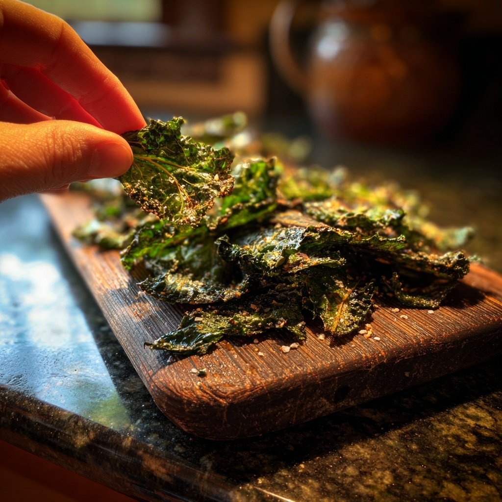 Crispy Dandelion Greens Chips