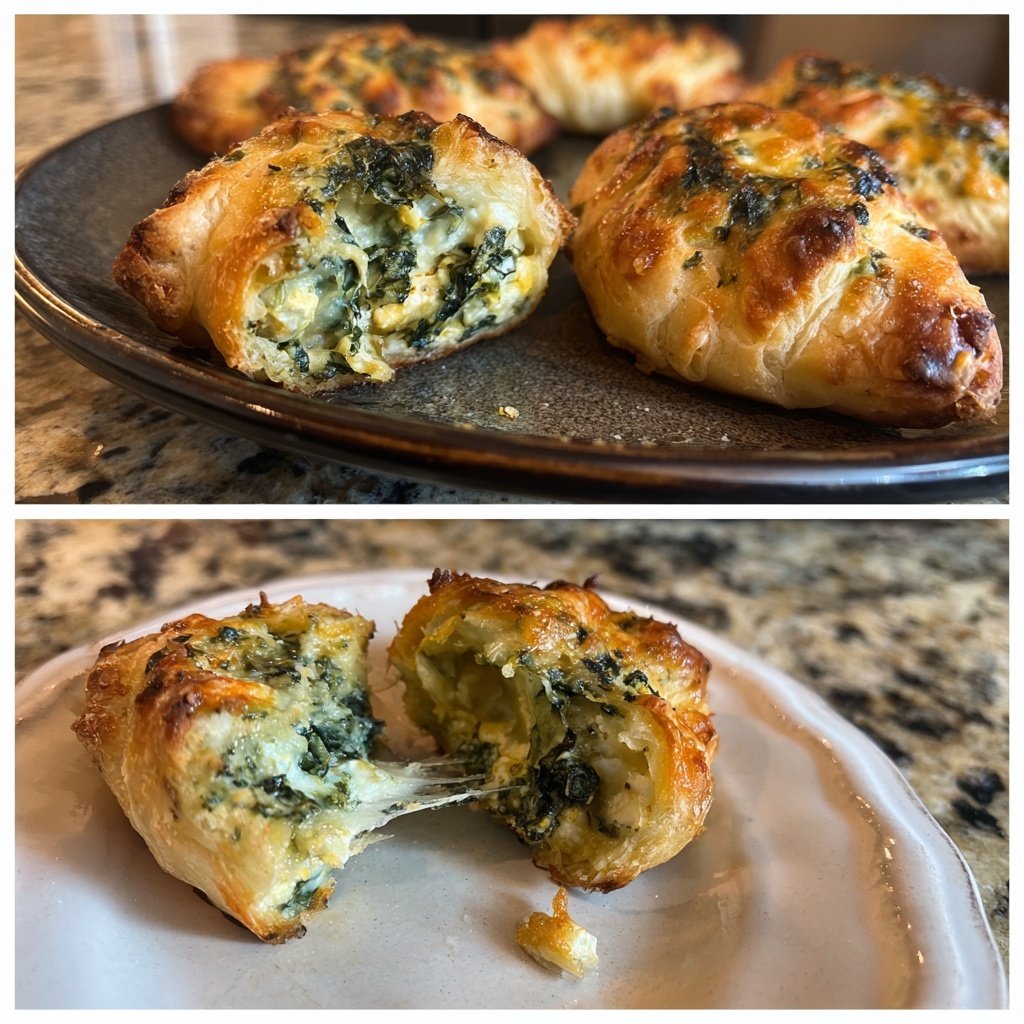 Baked Spinach Feta Puffs