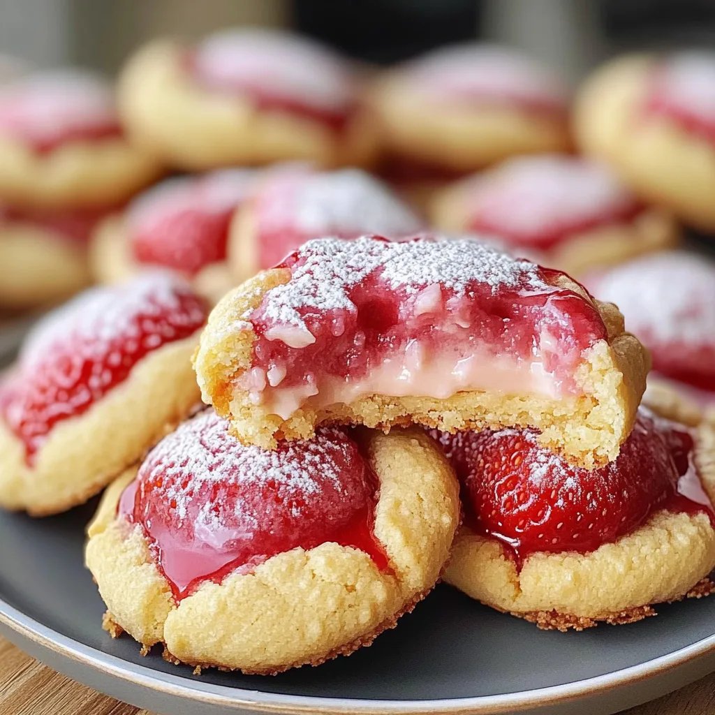 Soft Strawberry Cheesecake Cookies
