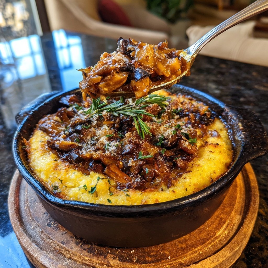 Crispy Polenta Mushroom Ragu