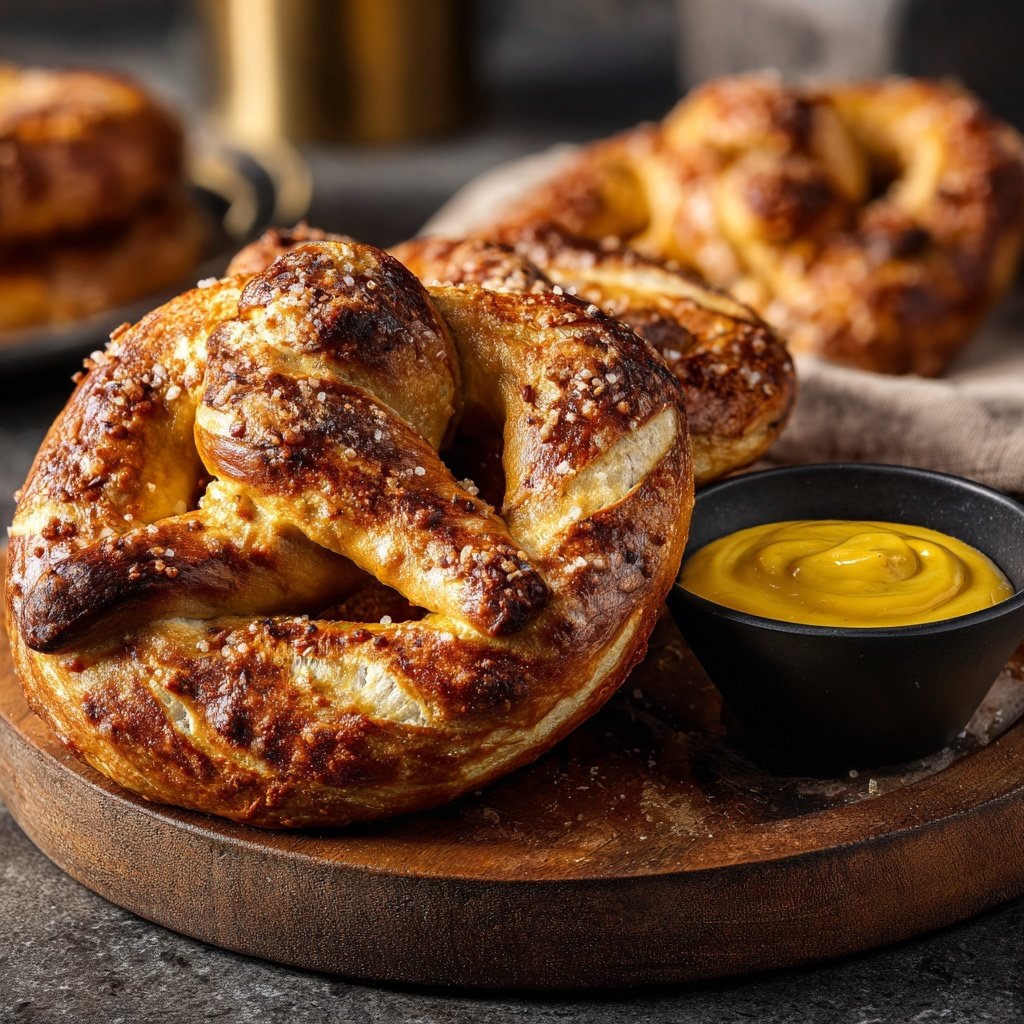 Homemade Soft Pretzels Mustard