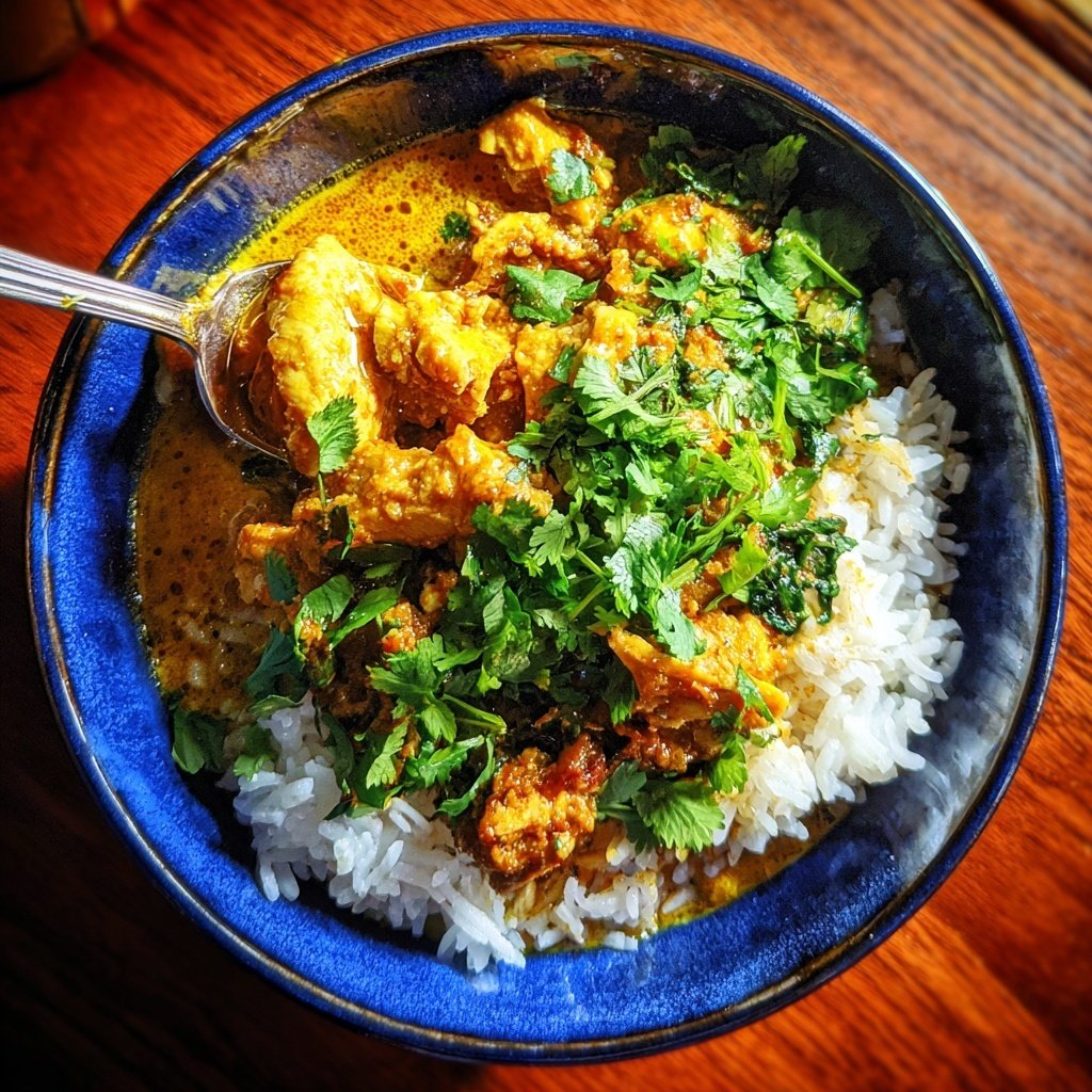 Spicy Chicken Curry Rice Bowl