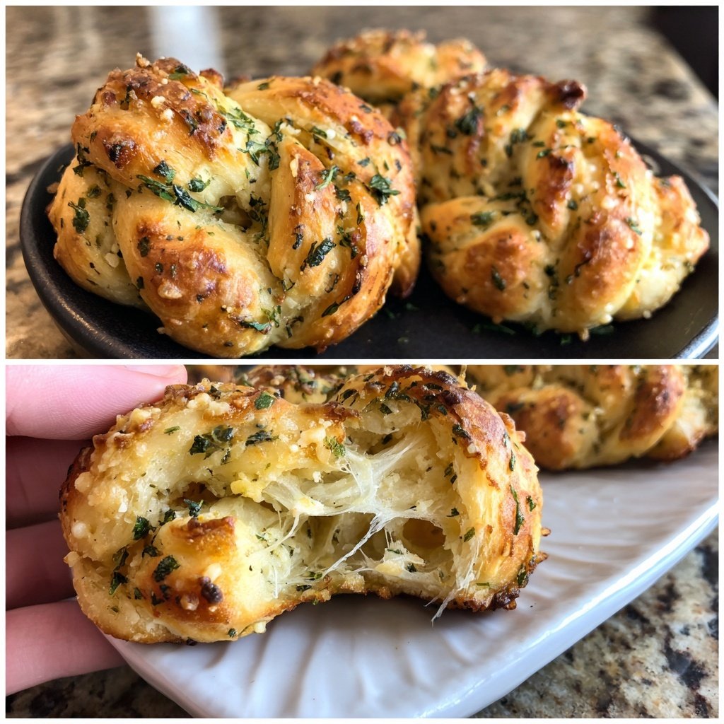 Savory Garlic Parmesan Knots
