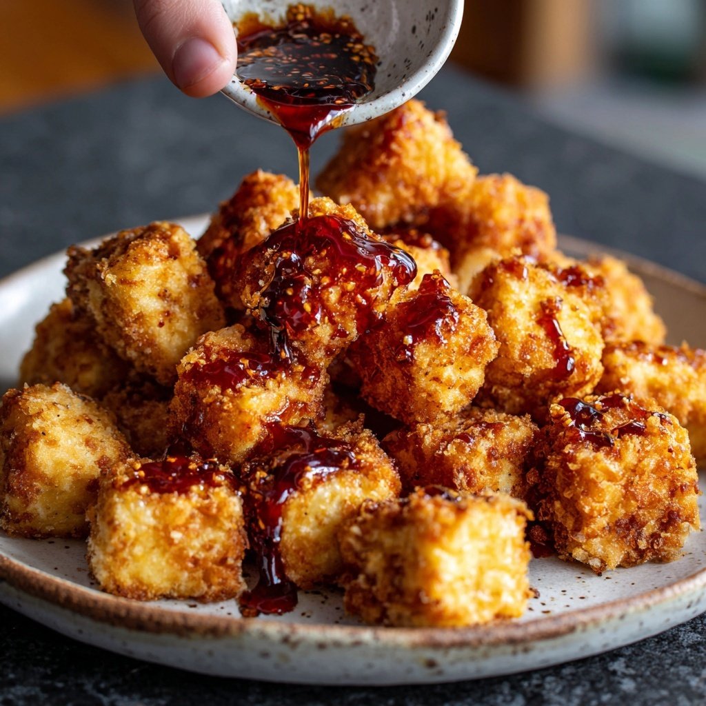 Crispy Tofu Bites with Sauce