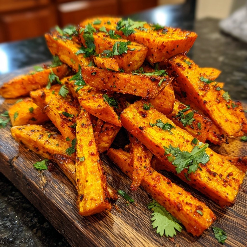 Airfryer Spicy Sweet Potatoes